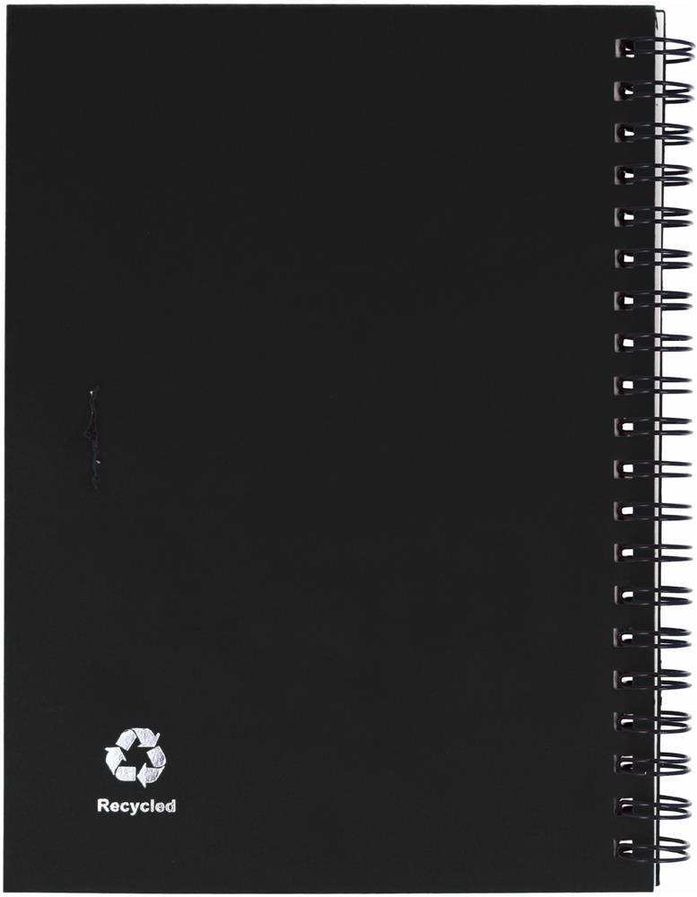 Carnet à spirale papier recyclé personnalisé BLOQUERO, dos carnet