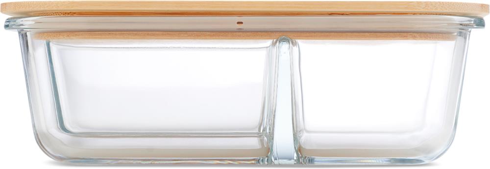 Lunch box verre 3 compartiments personnalisée TUNDRA 3, côté 1