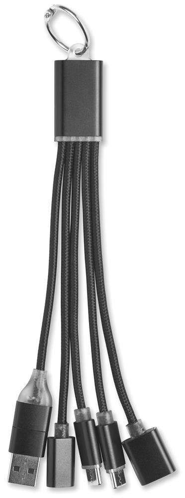 Porte-clés hub USB-C aluminium personnalisé HUBLUE, devant
