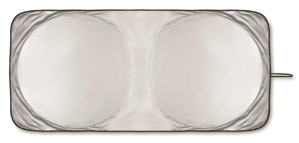 Pare-soleil pliable polyester personnalisé OMBRA POUCH, devant droite (transfert numérique)