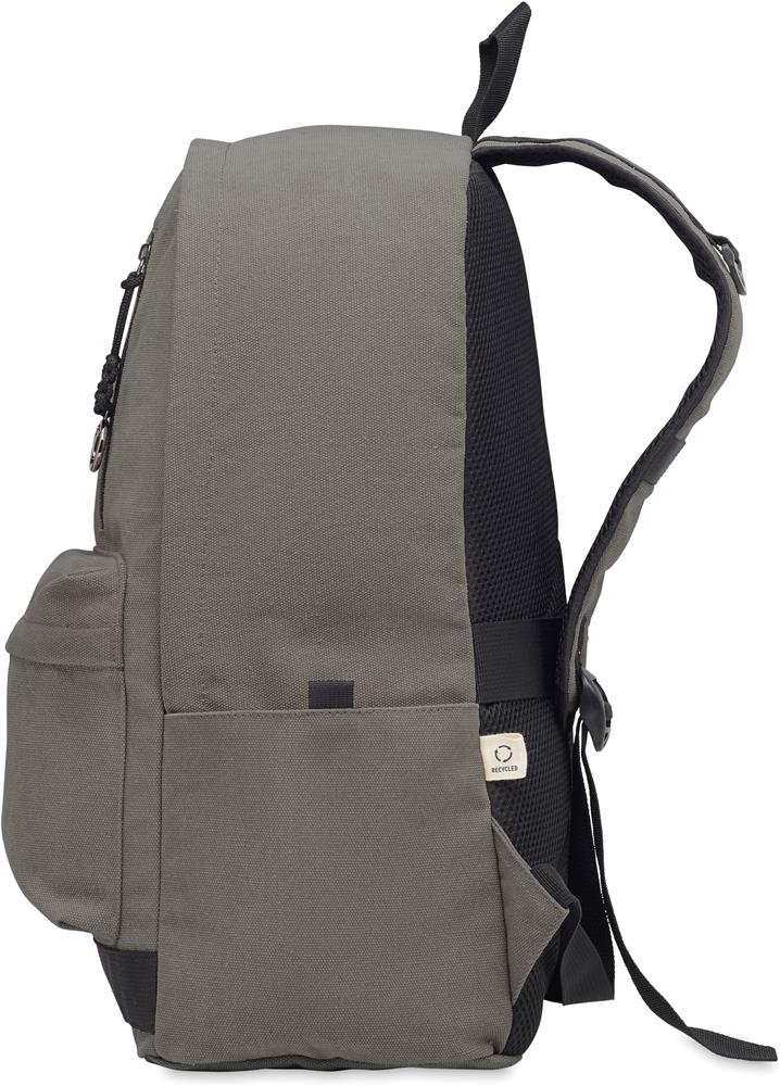 Sac à dos coton recyclé 15'' personnalisé LEIRUR, poche droite
