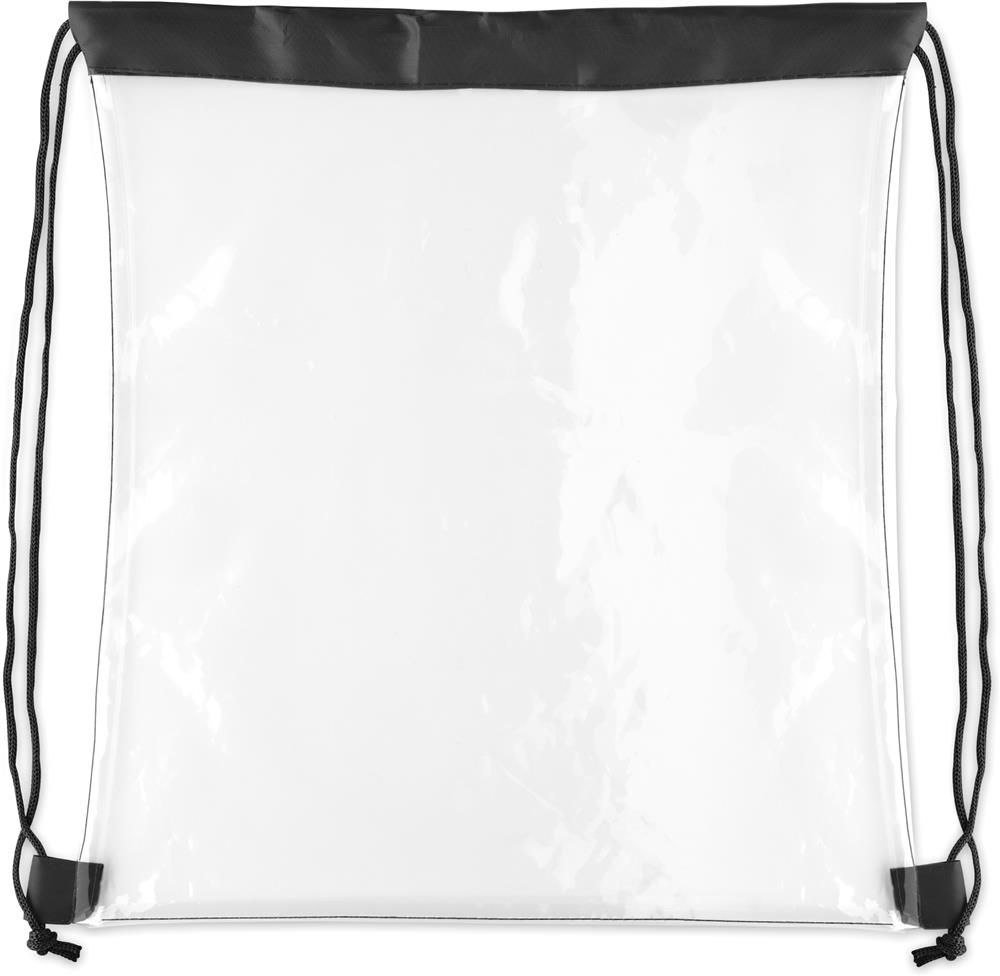 Sac à cordon transparent personnalisé USEE, devant