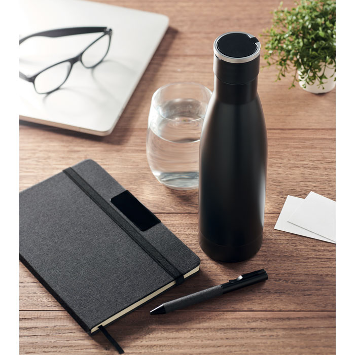 Coffret carnet A5, stylo et bouteille personnalisé YOKOSO