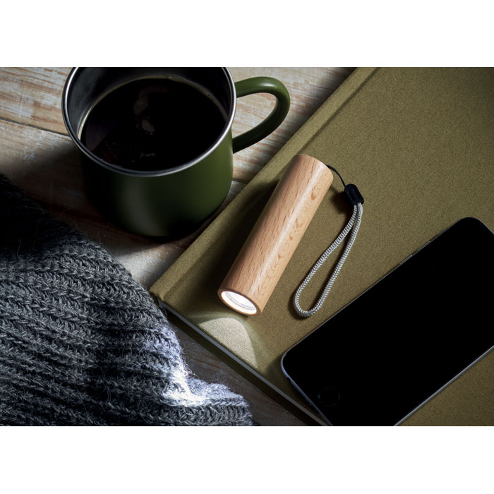 Lampe torche bois rechargeable personnalisée LITE