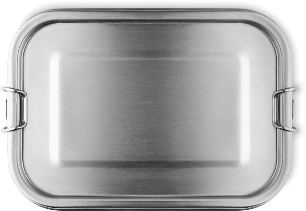 Lunch box inox recyclé 750 ml personnalisée GOBUDDY, couvercle (étiquette numérique)