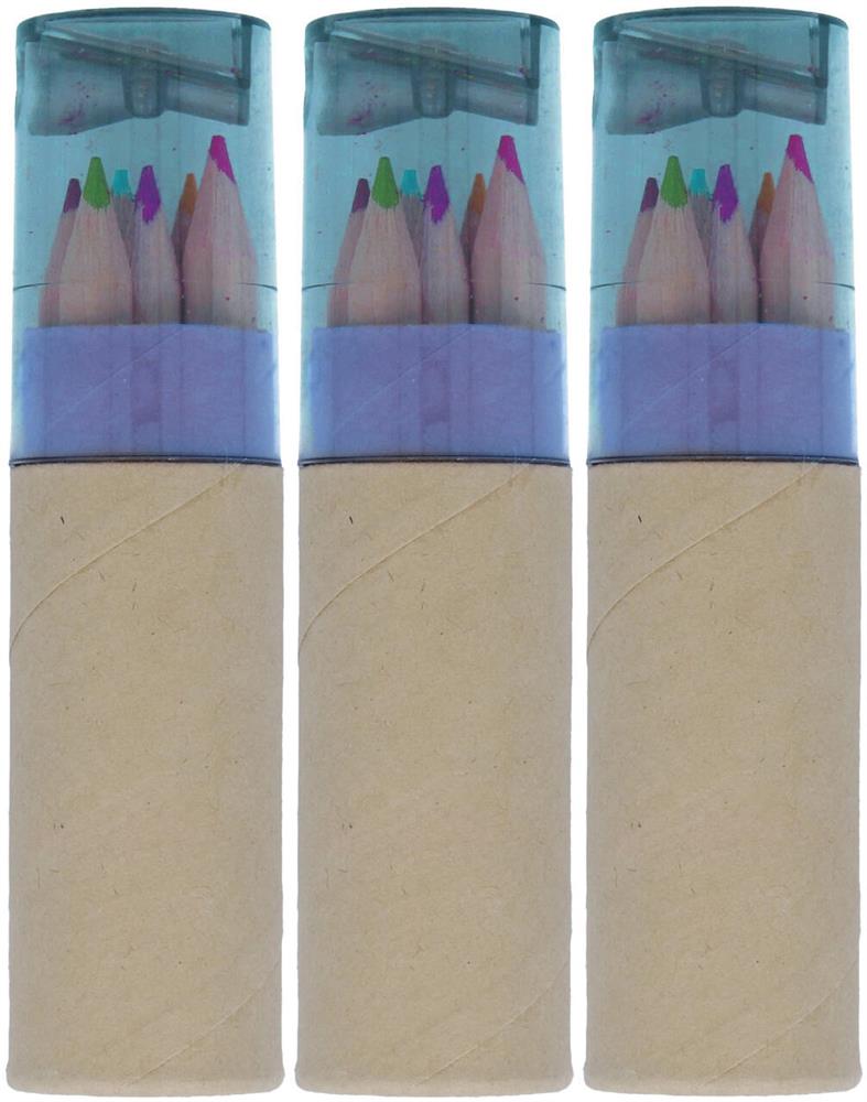 Crayons de couleur en tube de 6 personnalisés PETIT LAMBUT, carton (étiquette numérique)