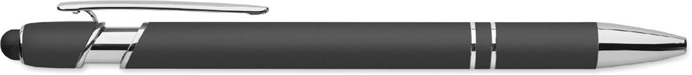 Stylo aluminium recyclé toucher gomme personnalisé SIPARO, clip gauche