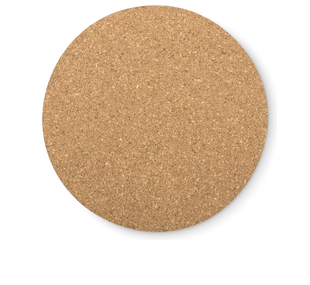 Sous-verre liège rond personnalisé BIERPON, dessus (impression numérique)