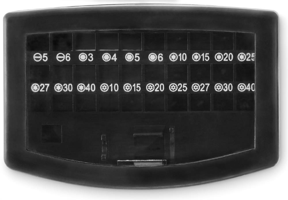 Set embouts de tournevis 32 pièces personnalisé SCREY, dessus (tampographie)