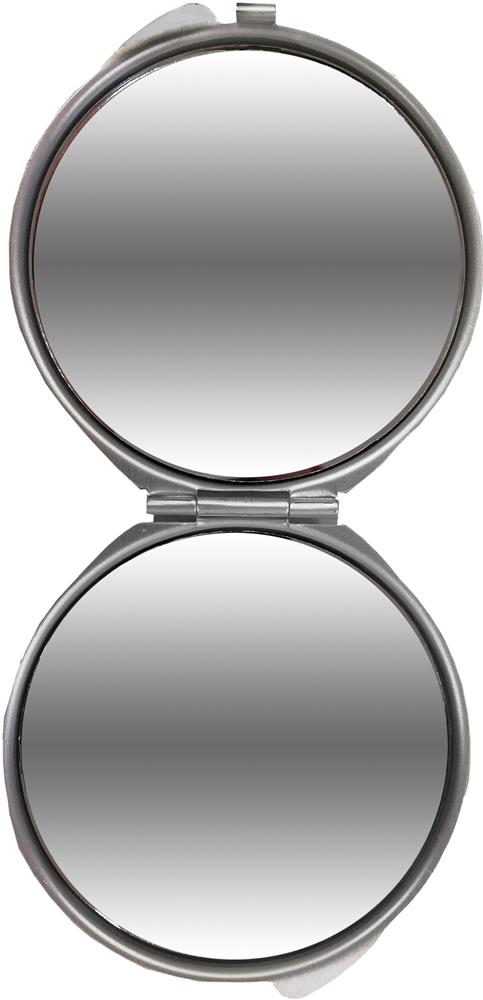Miroir de poche métal chromé personnalisé GUAPAS, miroir dessus