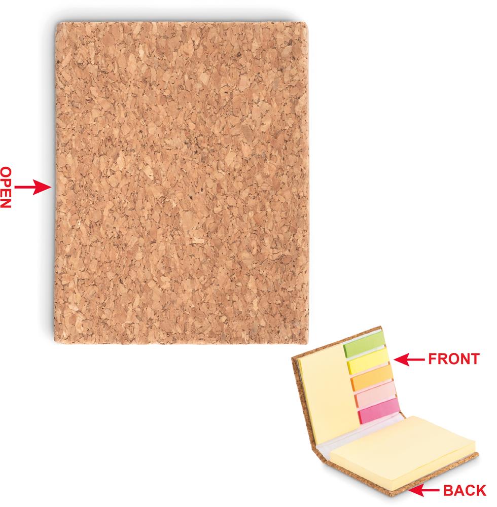 Bloc-notes couverture liège personnalisé VISIONCORK, dos