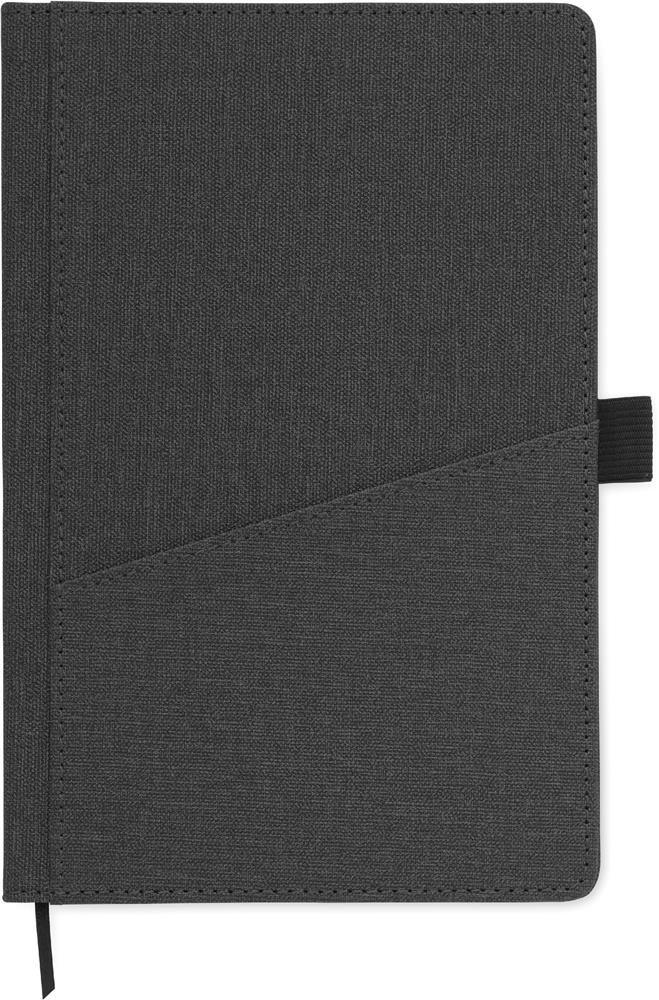 Carnet A5 couverture rigide PU personnalisé CINCO, devant dessus (tampographie)