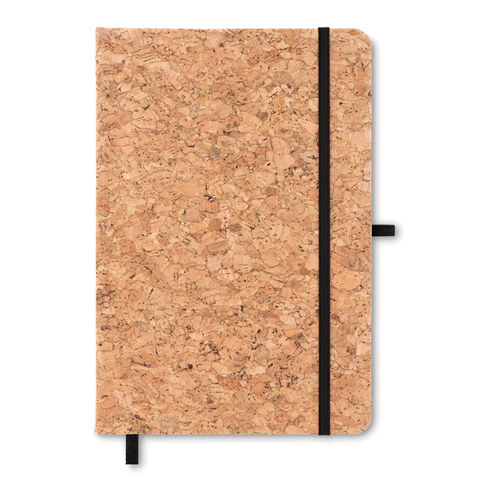 Carnet A5 couverture liège personnalisé SUBER, Noir