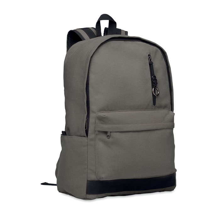 Sac à dos coton recyclé 15'' personnalisé LEIRUR, Gris Pierre