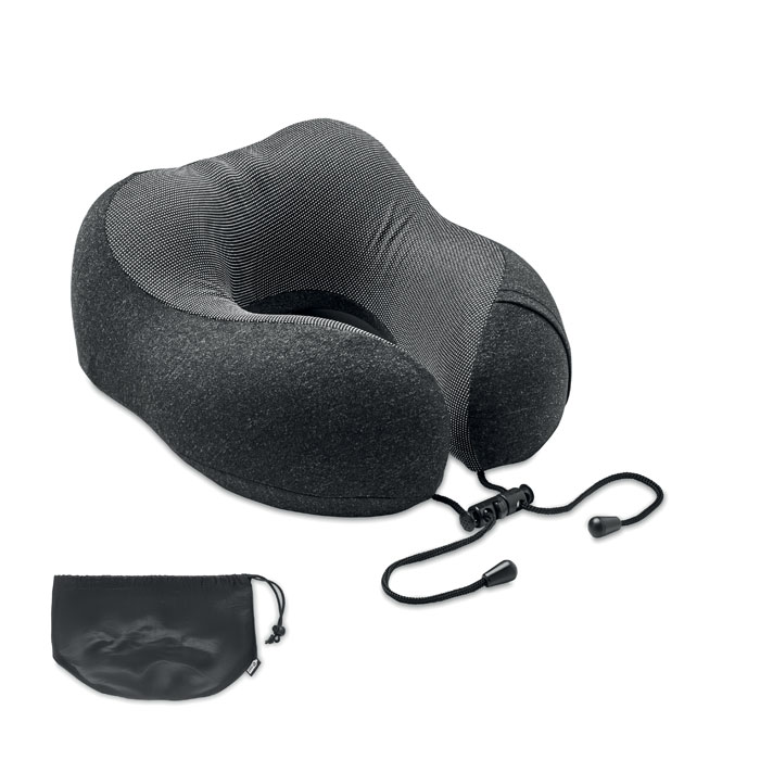 Oreiller de voyage tissu cationique personnalisé BANTAL, Gris Pierre