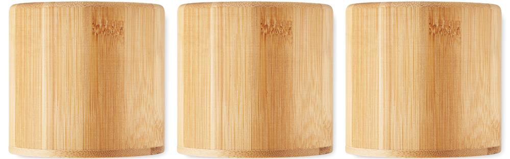 Bougie vanille 160 g support bambou personnalisée GIZA, tour complet