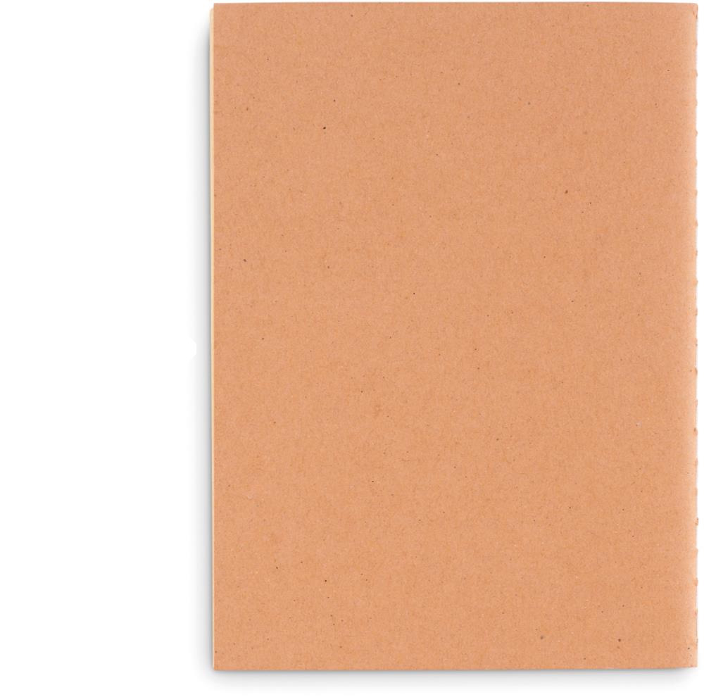 Carnet A6 carton recyclé personnalisé MINI PAPER BOOK, dos (tampographie)