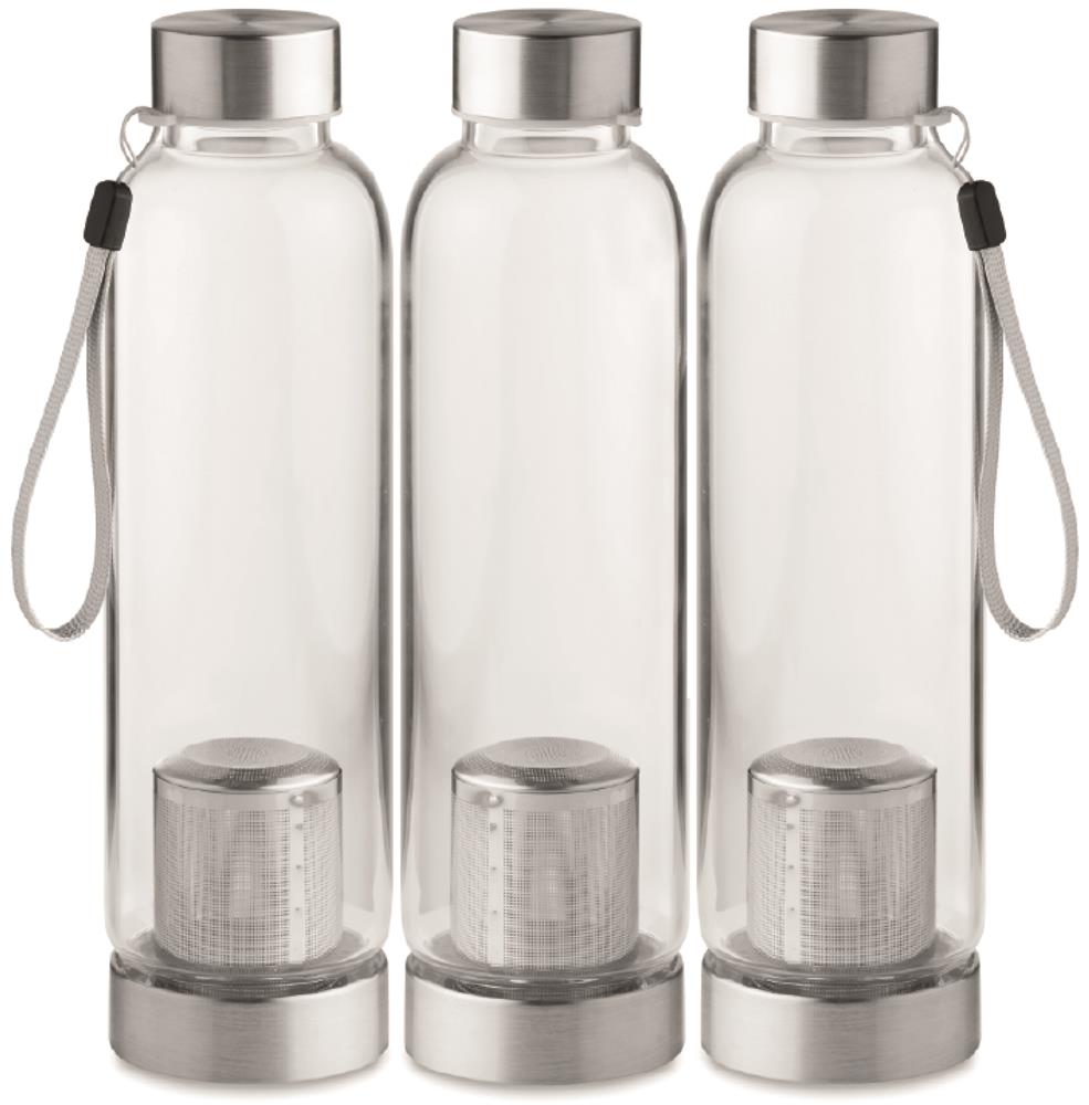 Bouteille verre borosilicate 500 ml personnalisée UTAH TEA, rond