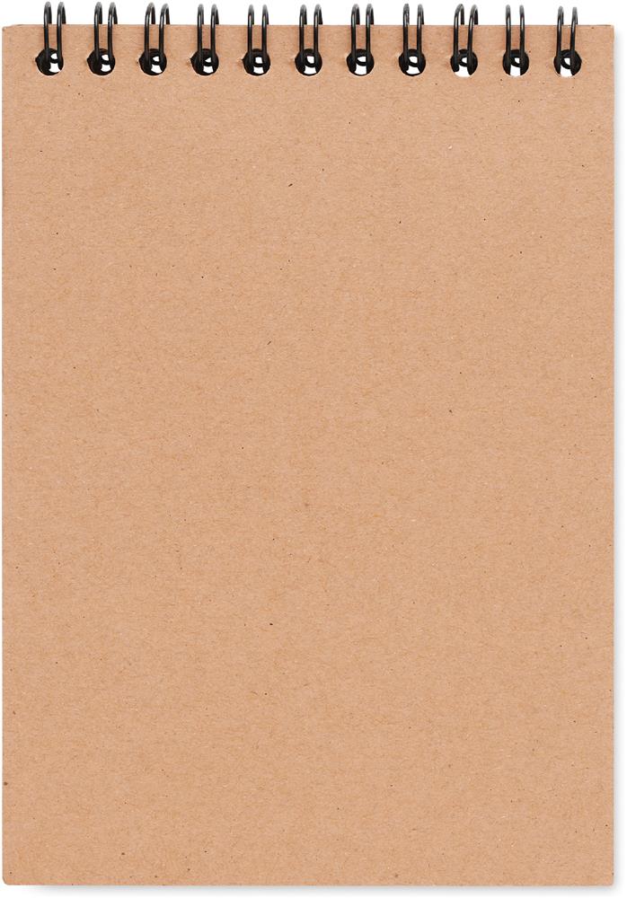 Carnet à gratter kraft personnalisé BLACK, devant