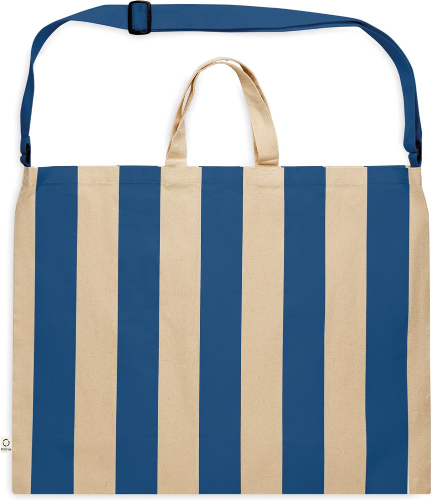 Sac de plage XL rayé 280 g/m² personnalisé LAGUNA, dos (transfert sérigraphique)