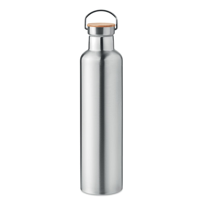 Bouteille isotherme 1 L bambou personnalisée HELSINKI LARGE