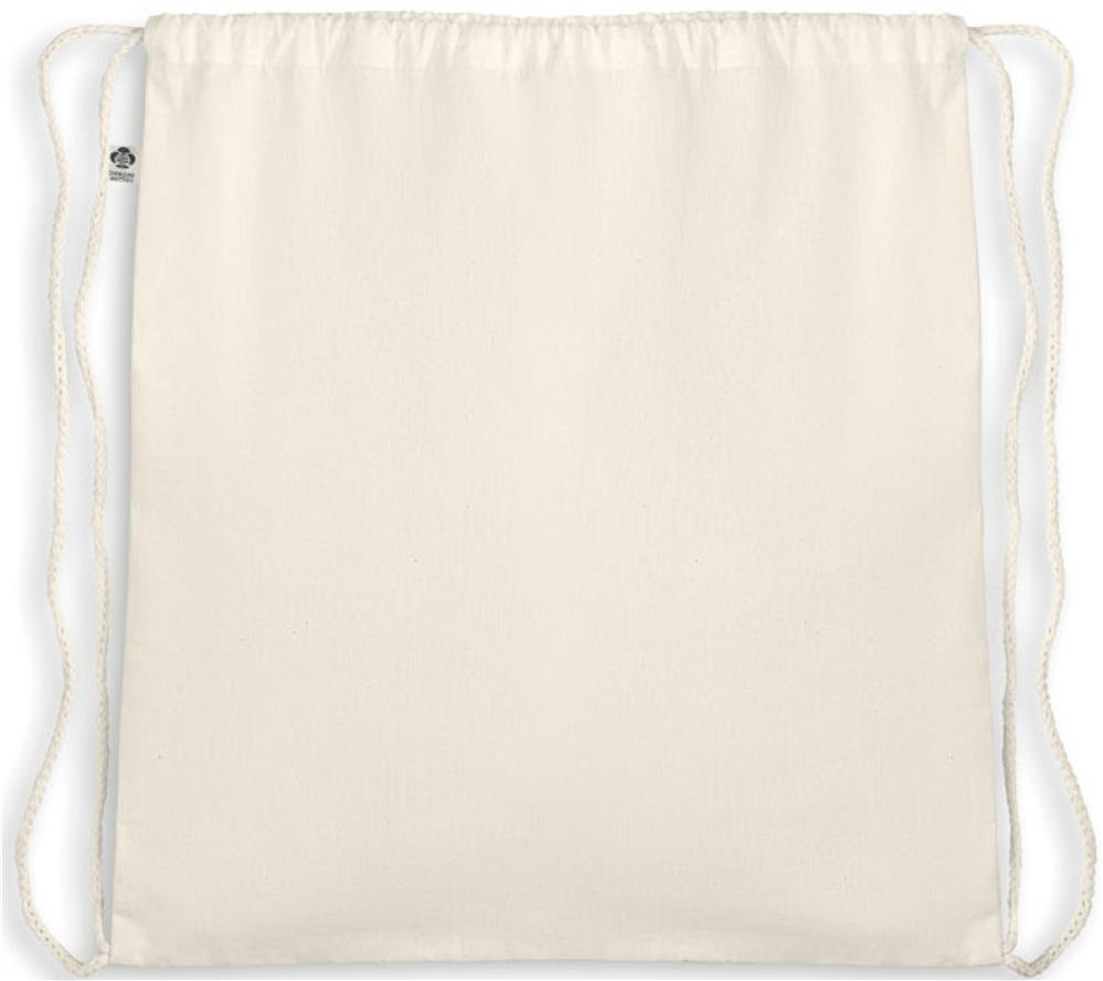 Sac à cordon coton bio 105 g/m² personnalisé ORGANIC HUNDRED, dos (transfert numérique)
