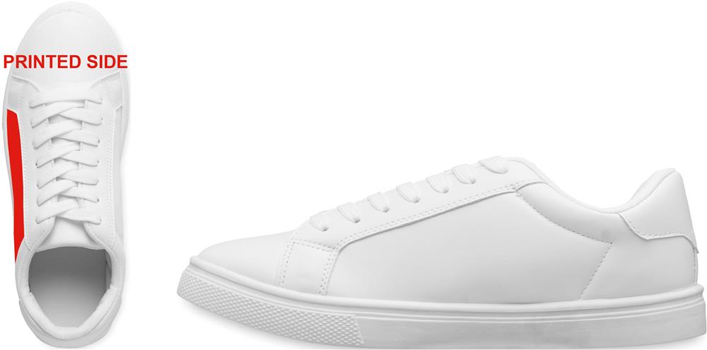 Baskets blanches taille 37 personnalisées BLANCOS, côté 1 gauche