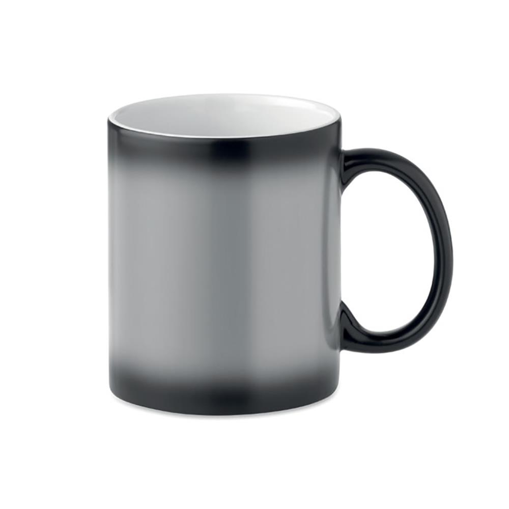 Mug thermoréactif noir 300 ml personnalisé SUBLIDARK, droite