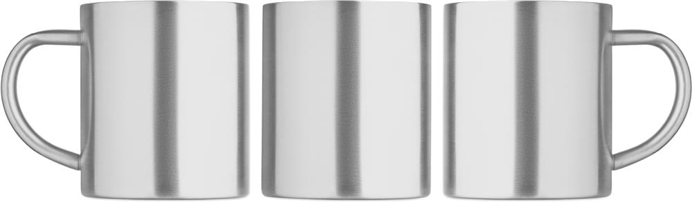 Mug isotherme inox recyclé 260 ml personnalisé UTIL, tour complet (gravure laser 360)