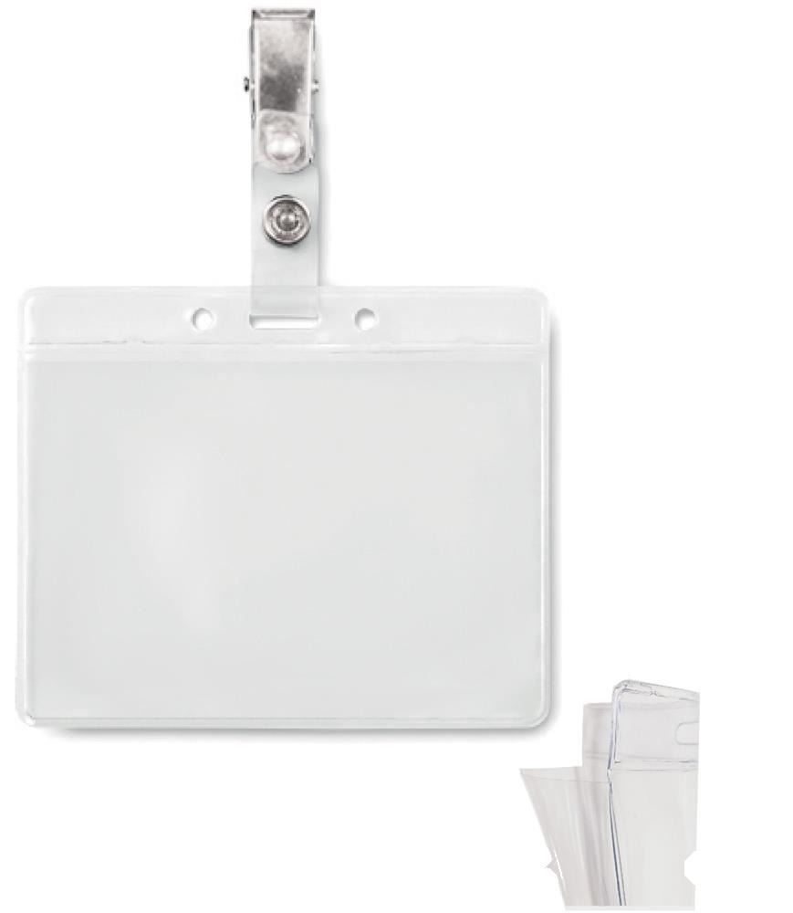 Porte-badge PVC à clip personnalisé CLIPBADGE, dos