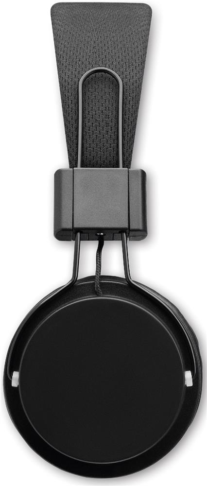Casque sans fil pliable noir personnalisé TONE, oreille gauche