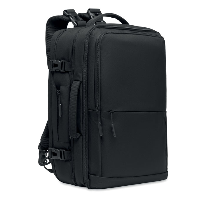 Sac à dos modulable RPET 600D personnalisé SOPHIS, Noir