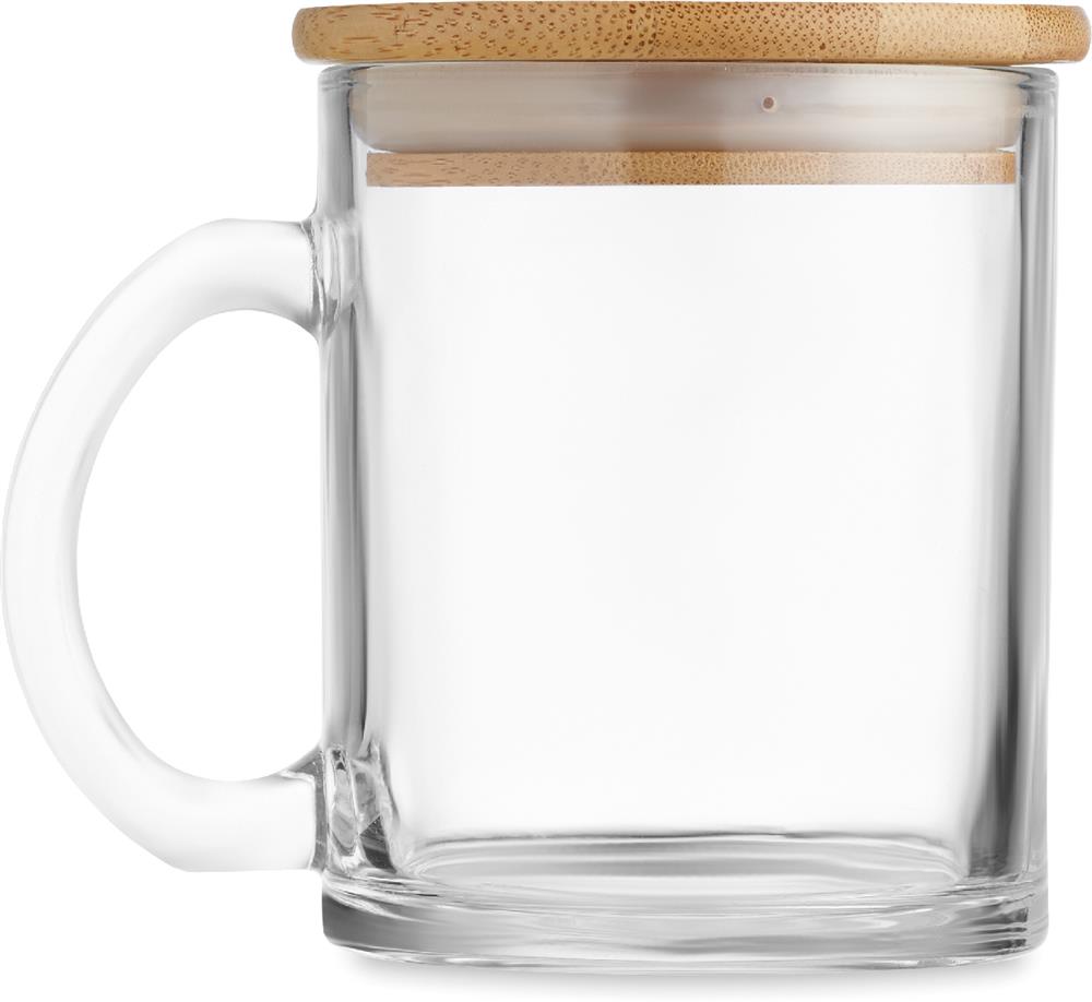Mug verre recyclé 300 ml personnalisé CELESTIAL, gauche