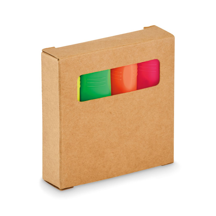 Set de 4 surligneurs boîte kraft personnalisé HIGH4