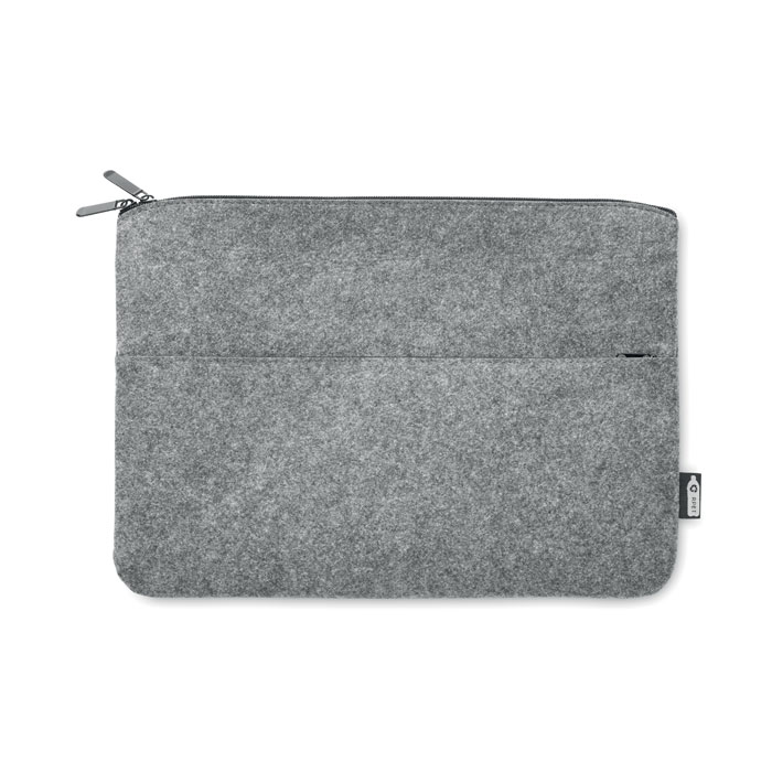 Sacoche ordinateur feutre 14 pouces personnalisée TOPLO, Gris