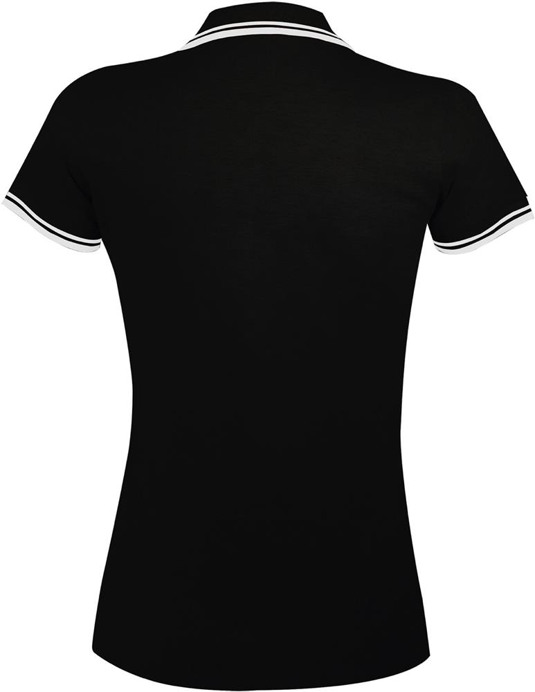 Polo femme col contrasté personnalisé PASADENA WOMEN, dos