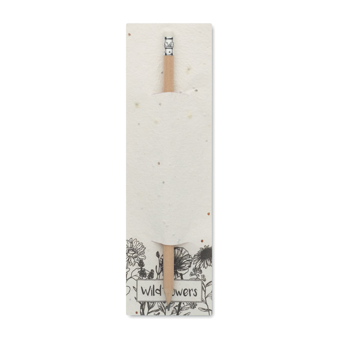 Crayon à papier bois et graines personnalisé PENSEED, Blanc