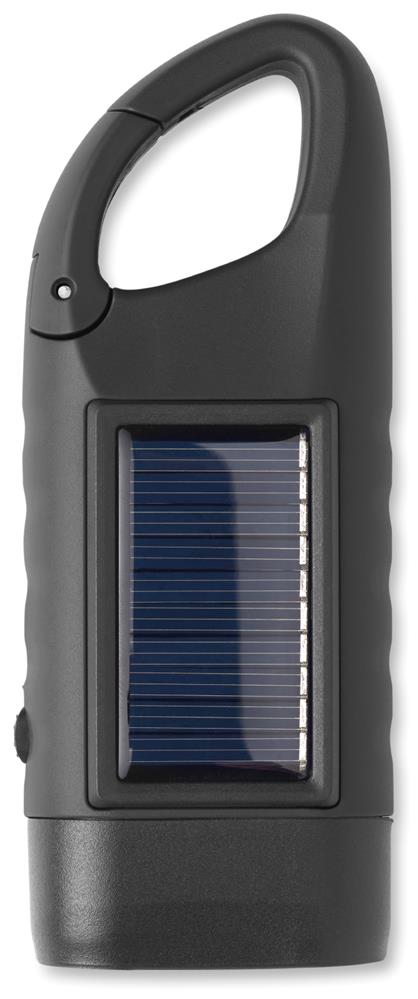Torche solaire à dynamo ABS recyclé personnalisée CRANCH, devant