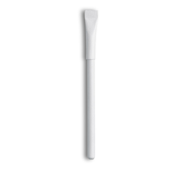 Stylo bille papier recyclé à capuchon personnalisé ARTEL, Blanc