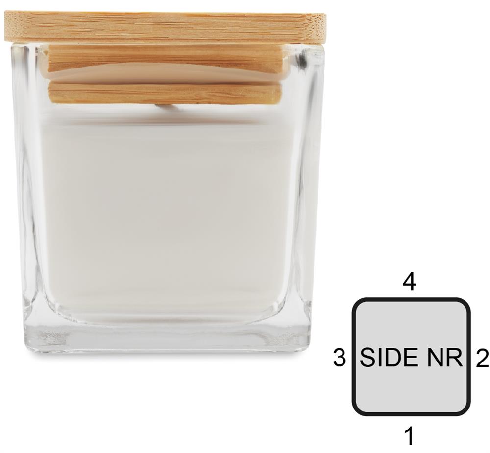 Bougie parfumée 50 g en verre personnalisée PILA, côté 1