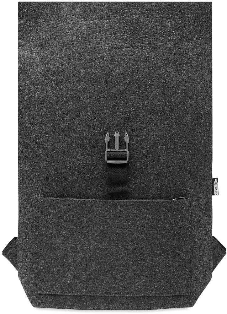 Sac à dos feutre RPET personnalisé INDICO PACK, devant poche