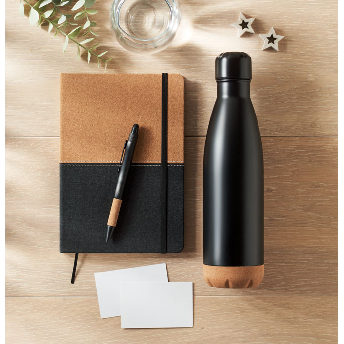 Coffret bouteille 500 ml et carnet A5 personnalisé CADEAU