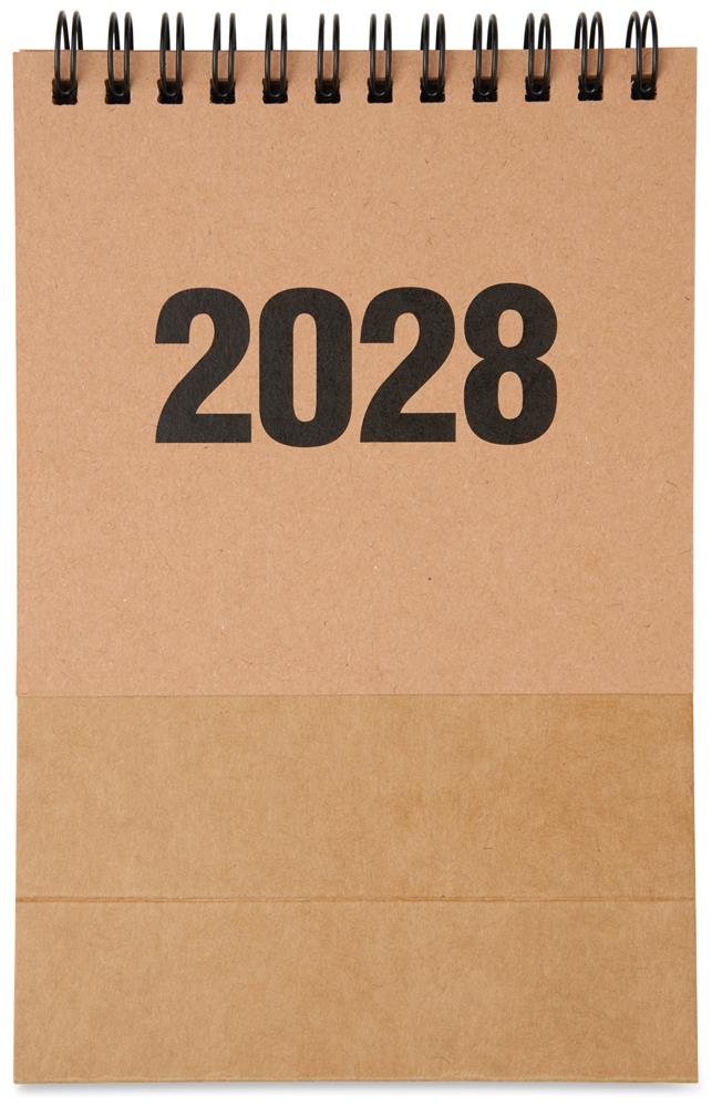 Calendrier de bureau 4 ans kraft personnalisé YEARS, côté 2