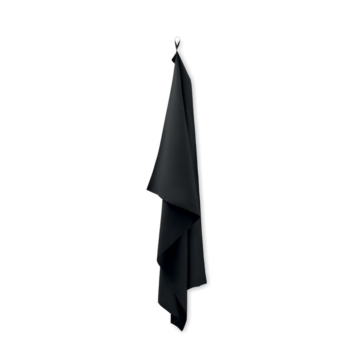 Serviette microfibre 100x150 cm personnalisée ATOLL 100, Noir