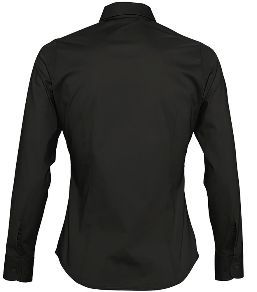 Chemise femme coton stretch personnalisée EDEN, dos (sérigraphie)