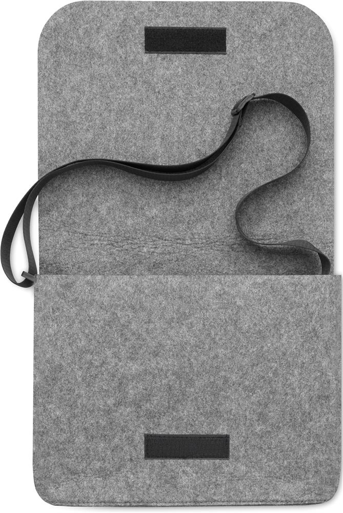 Sac messager feutre RPET 15 pouces personnalisé BAGLO, poche
