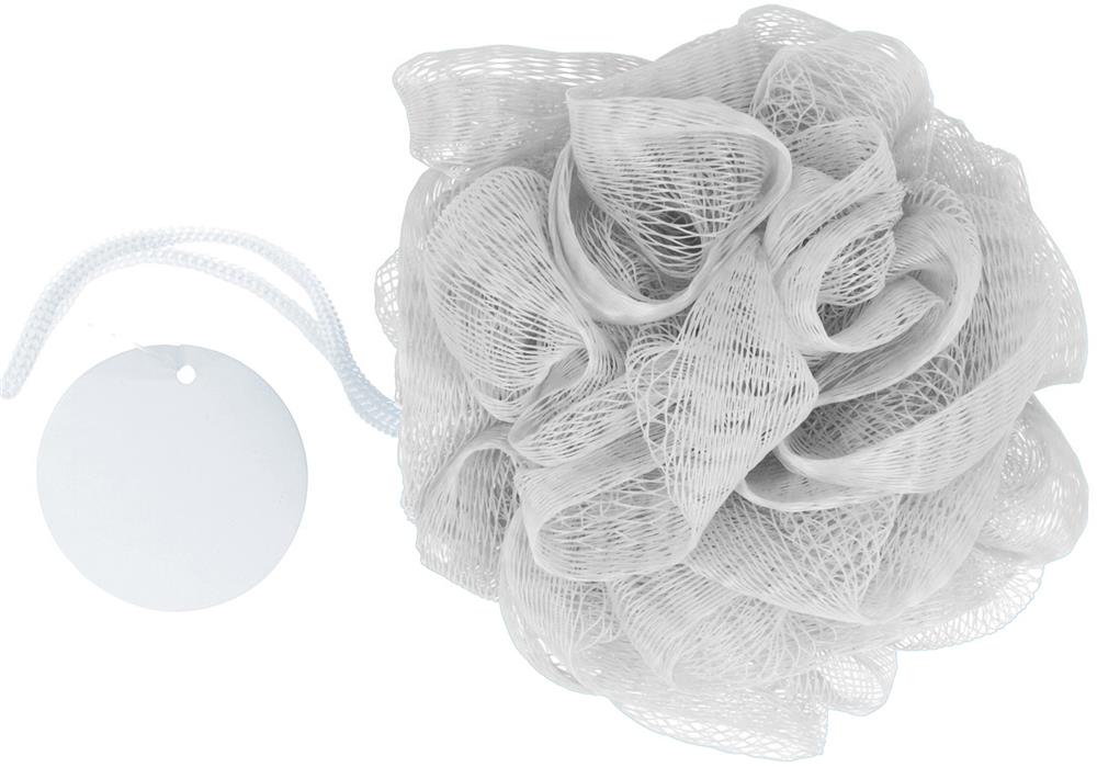 Fleur de douche PE personnalisée PUF, devant étiquette