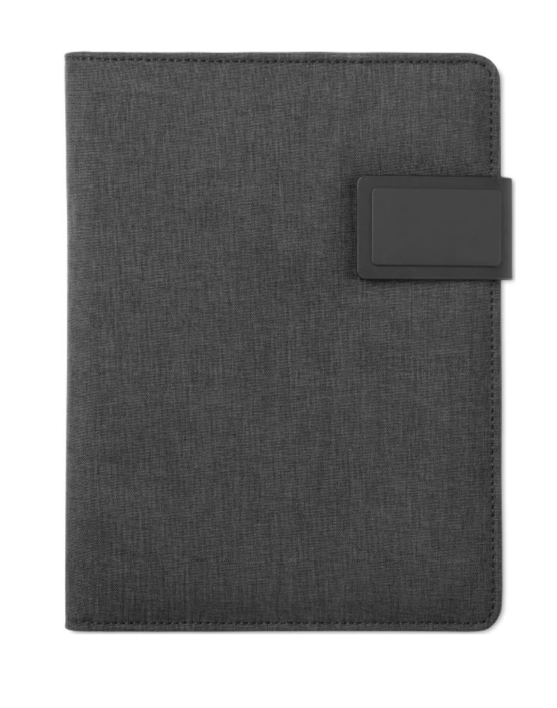 Conférencier A5 batterie 4000 mAh personnalisé POWERNOTY, fermeture (tampographie)