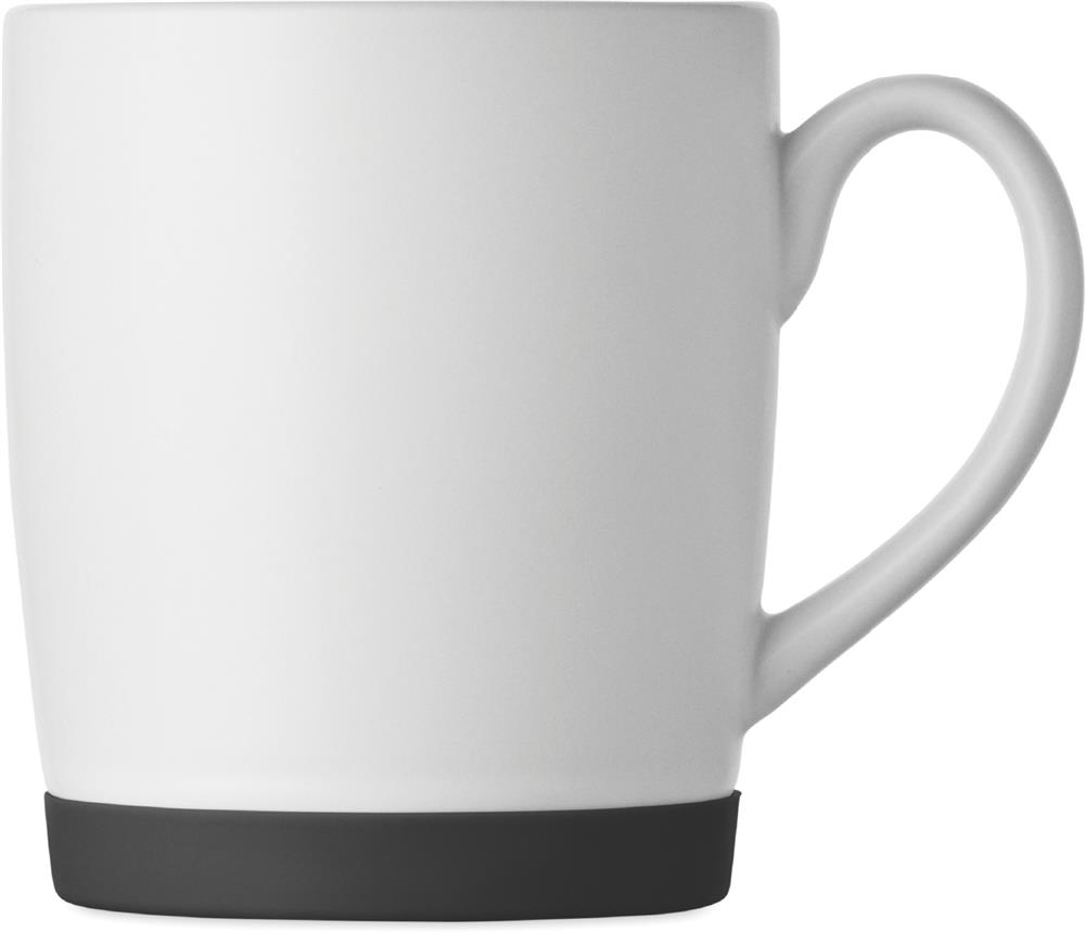Mug céramique base silicone 300 ml personnalisé SILBASE, droite