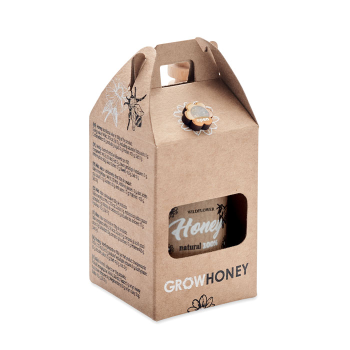 Miel 50 g et cuillère en bois personnalisé DAUBER, Bois